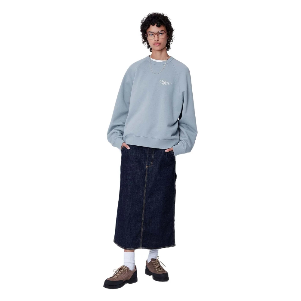 Carhartt WIP Handtekening hoodie Blue Dames