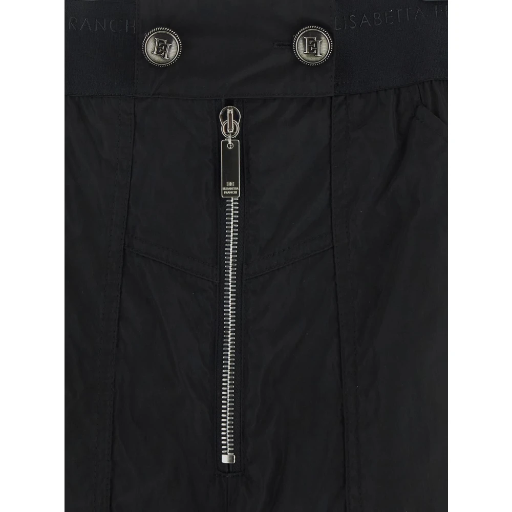 Elisabetta Franchi Elegante High Waist Polyester Broek Black Dames