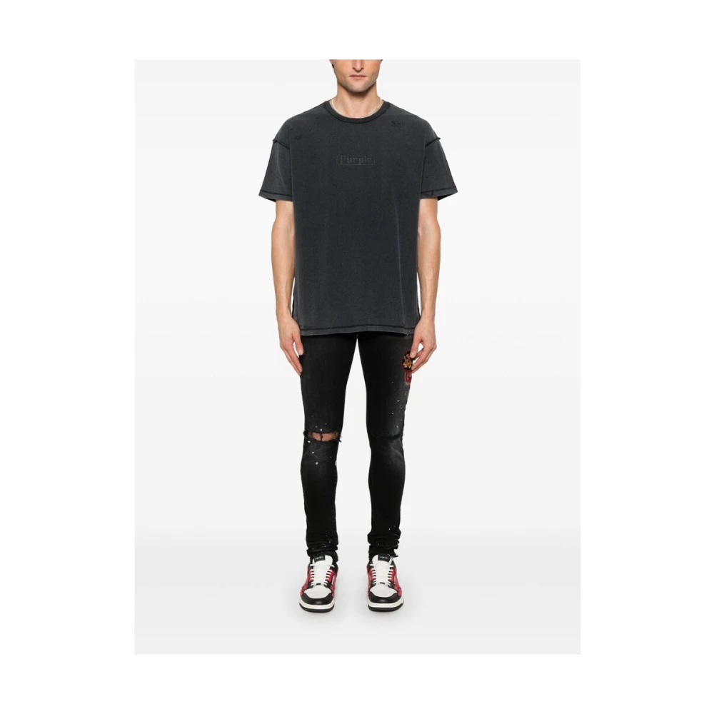Amiri Zwarte Klassieke Knoopsluiting Jeans Black Heren