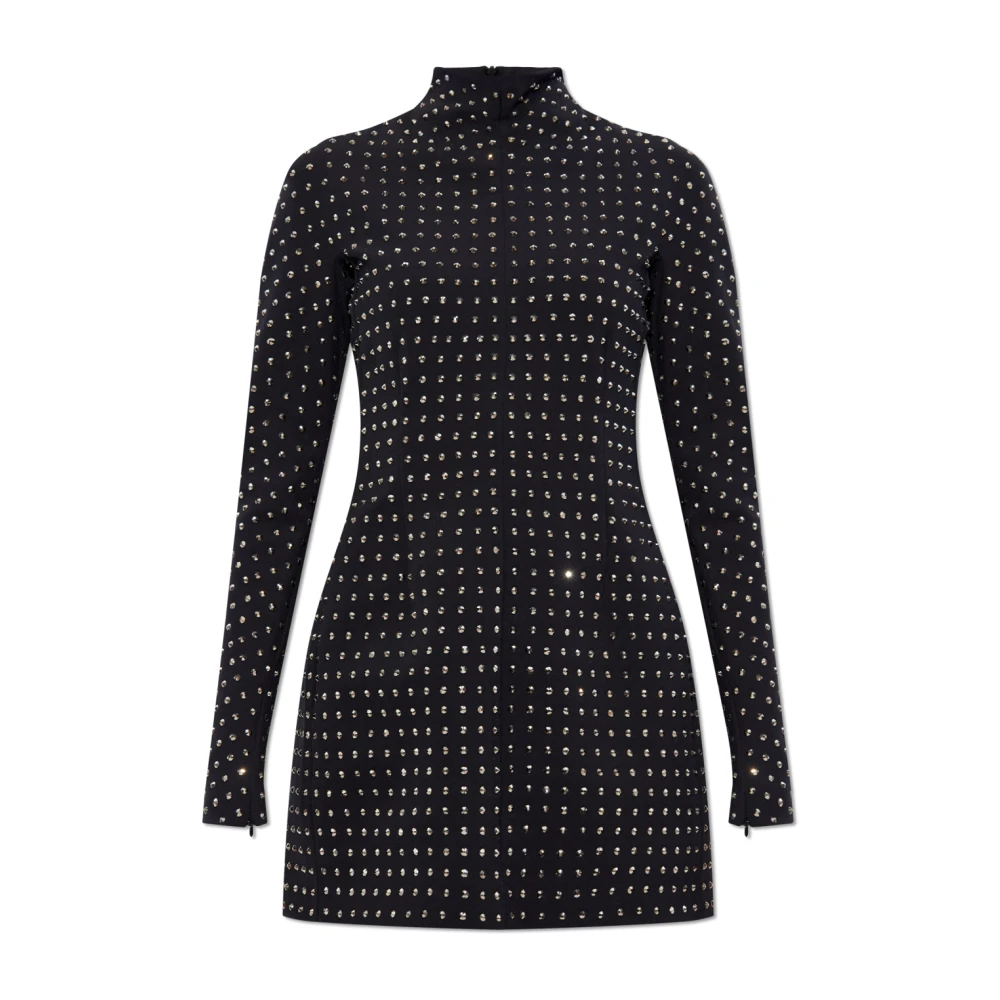 SPORTMAX Regno jurk met glinsterende applicaties Black Dames