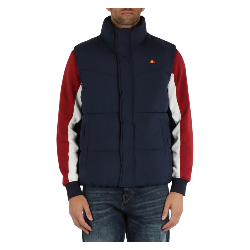 Ellesse Gewatteerd mouwloos jack met voorlogo-patch Blue Heren