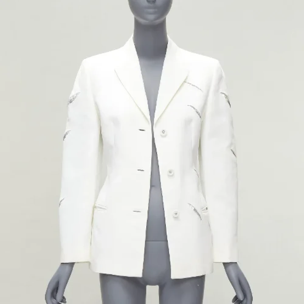 Versace Pre-owned Cotton outerwear White Dames