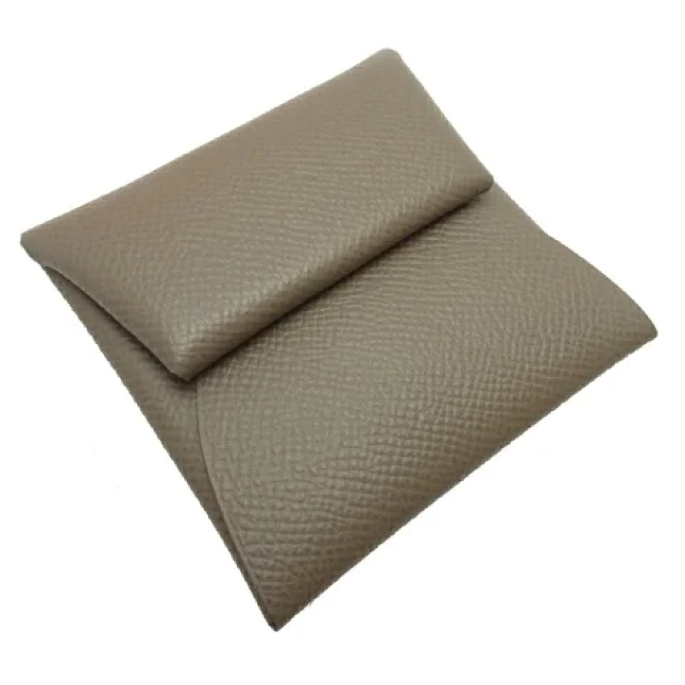 Hermès Vintage Pre-owned Leather wallets Beige Dames