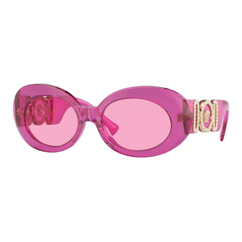 Versace Women's Fuchsia Transparent Sunglasses