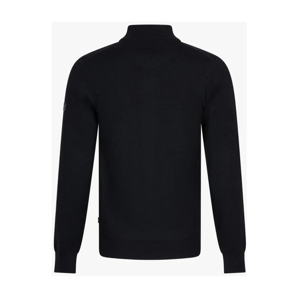 Cavallaro Merino Full Zip Cardigan Vest Zwart Black Heren
