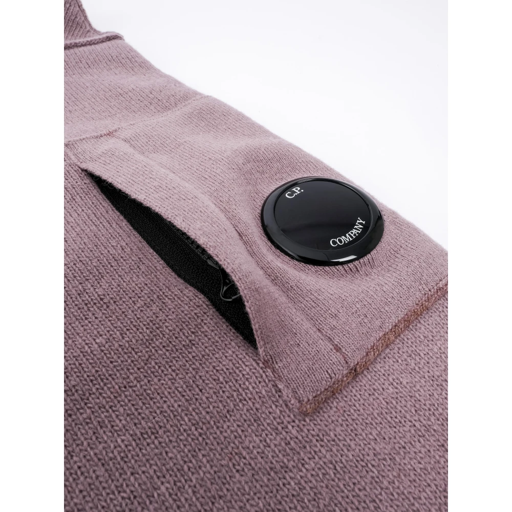 C.P. Company Eco Lambswool Crew Neck Gebreid Purple Heren