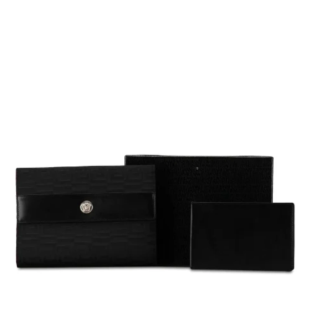 Versace Pre-owned Canvas wallets Black Dames