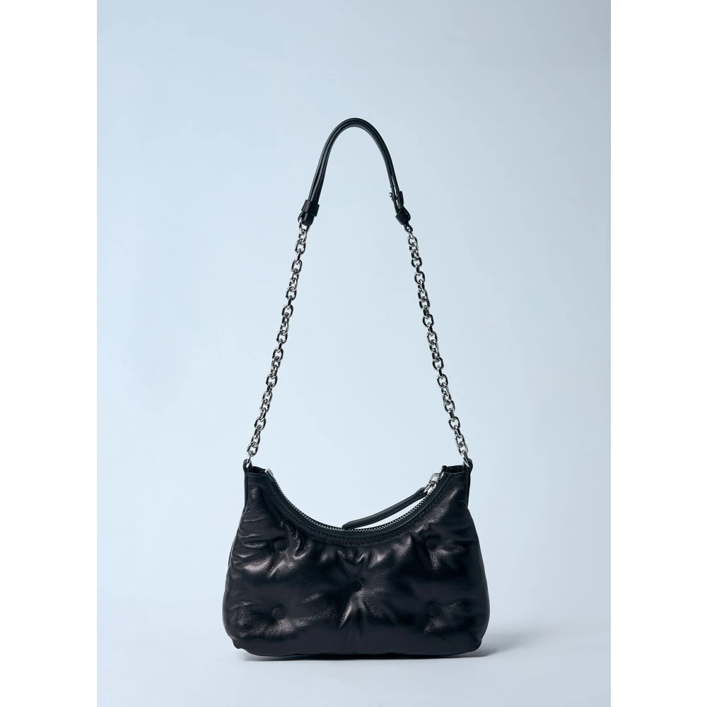 Maison Margiela Gewatteerde leren schoudertas Black Dames
