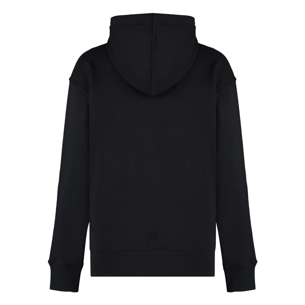 Givenchy Katoenen hoodie met geribbelde randen Black Dames