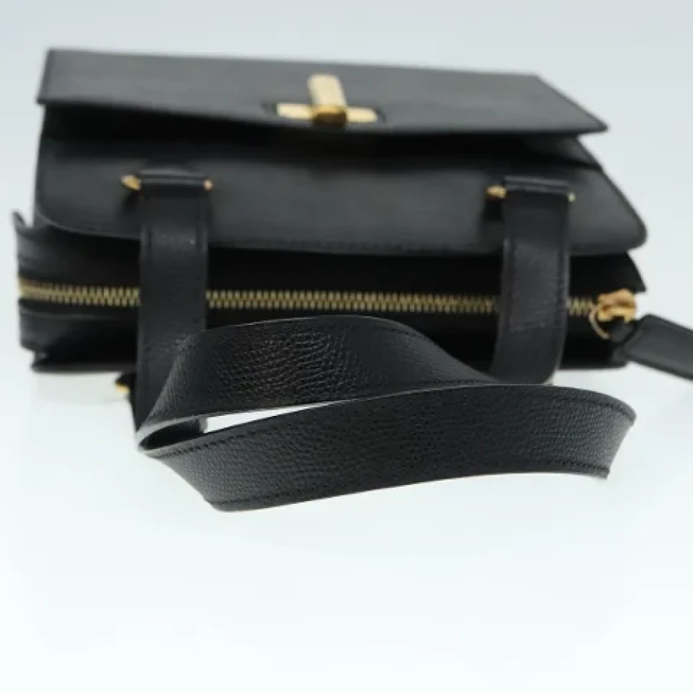 Celine Vintage Pre-owned Leather handbags Black Dames