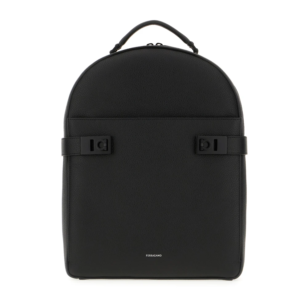 Ferragamo , Backpacks, Male, Black, One Size, Zaini Backpack