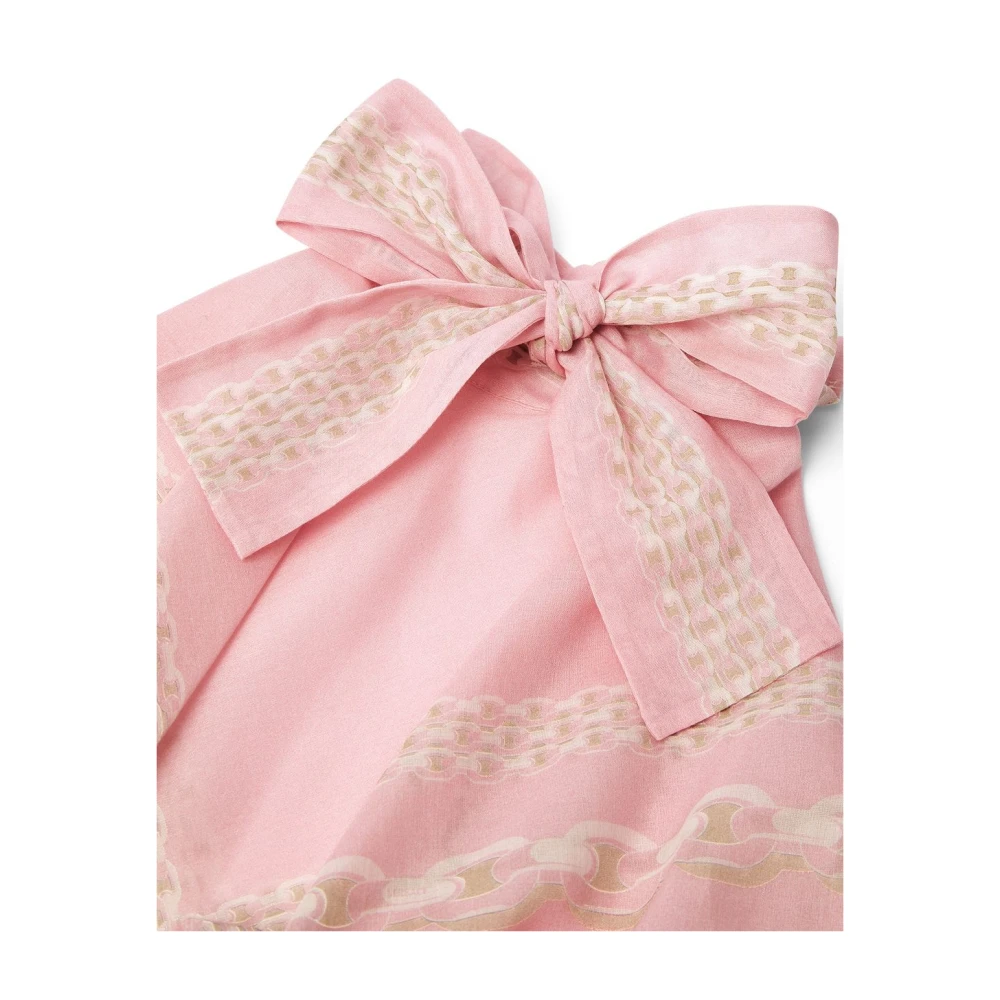 Versace Roze Barocco Print Zee Kleding Pink Dames