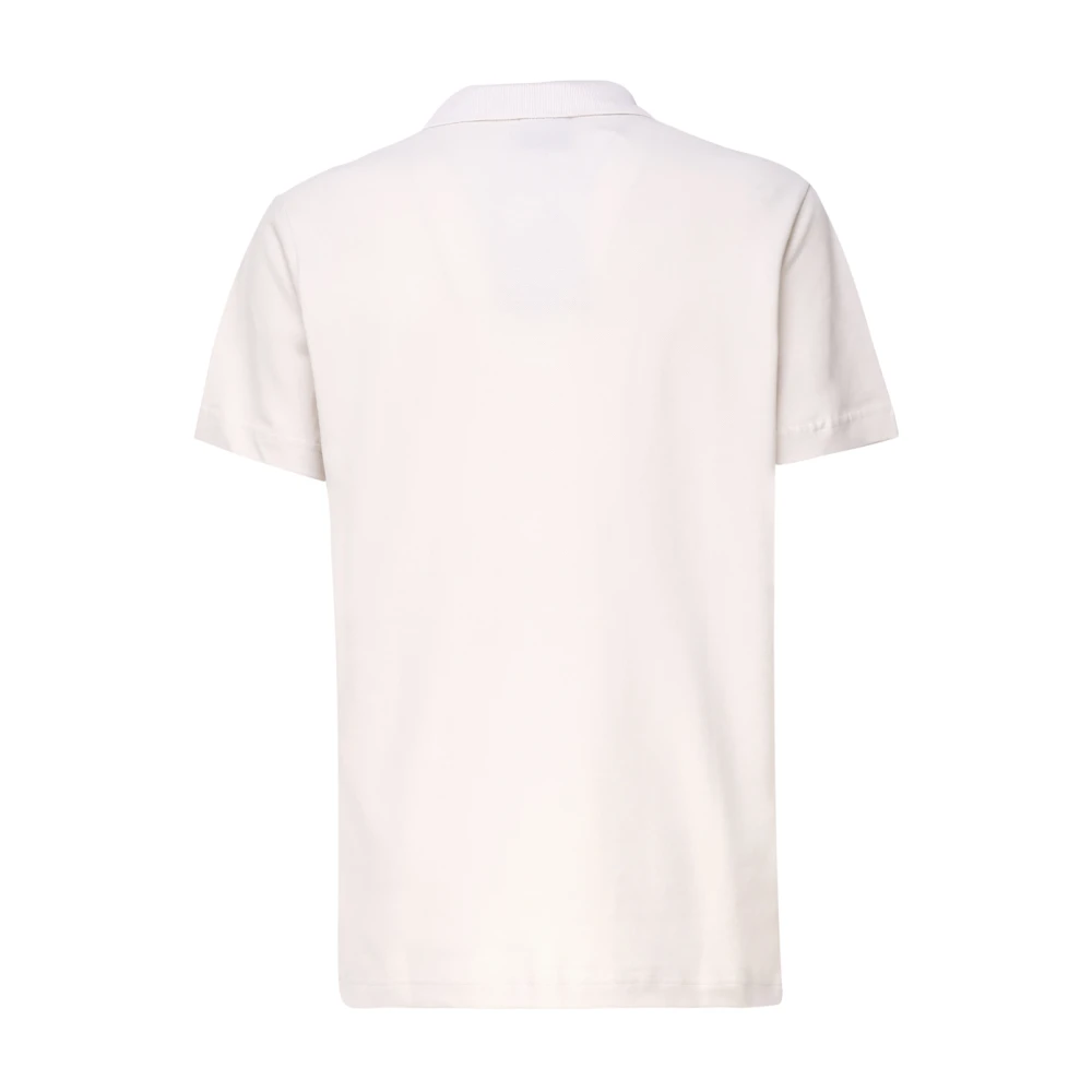 Jack Wolfskin Witte Katoenen Poloshirt Geribbelde Kraag White Heren