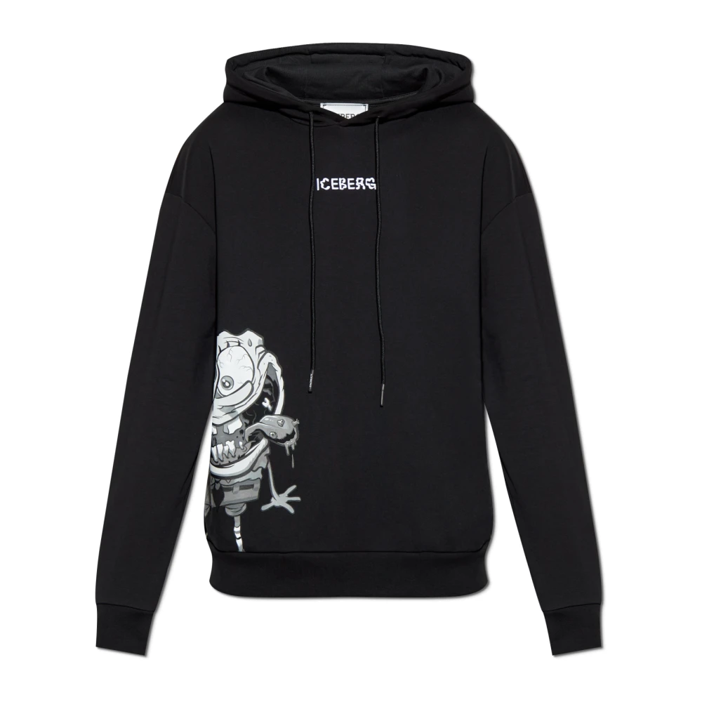 Iceberg Gedrukte sweatshirt Black Heren