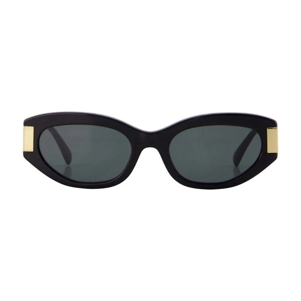 Versace Unisex Zwart Accessoires One Size, Greca Cat-Eye Zonnebril