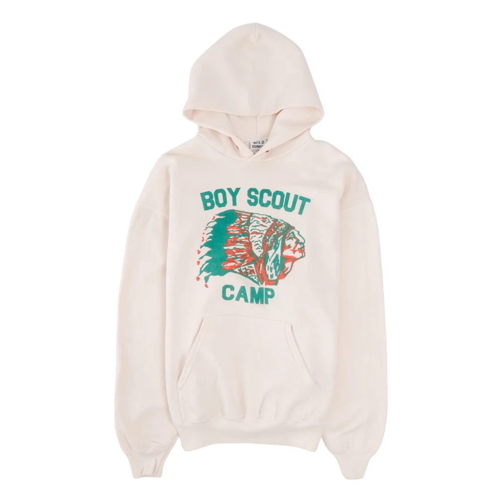Wild Donkey Vintage Boy Scout Hoodie Beige Heren