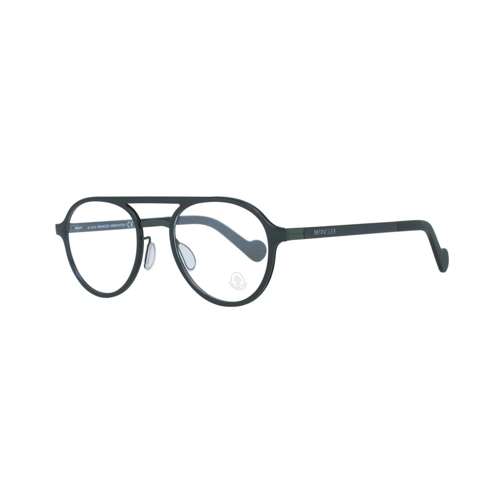 Moncler Zwarte Aviator Optische Frames met Hoes Black Heren