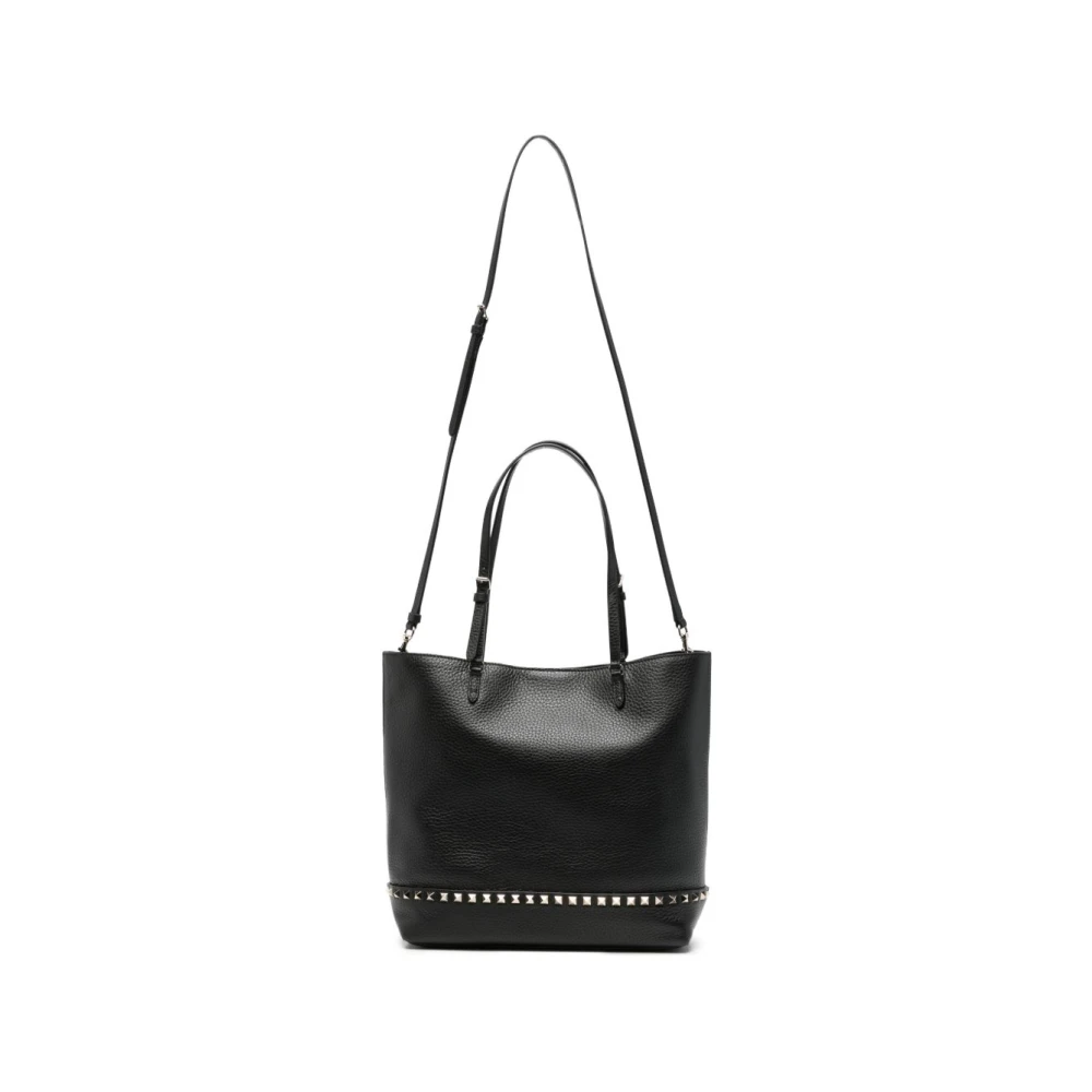 Valentino Garavani Women's Black Medium Rockstud Shopper Bag In Leather - Image 4
