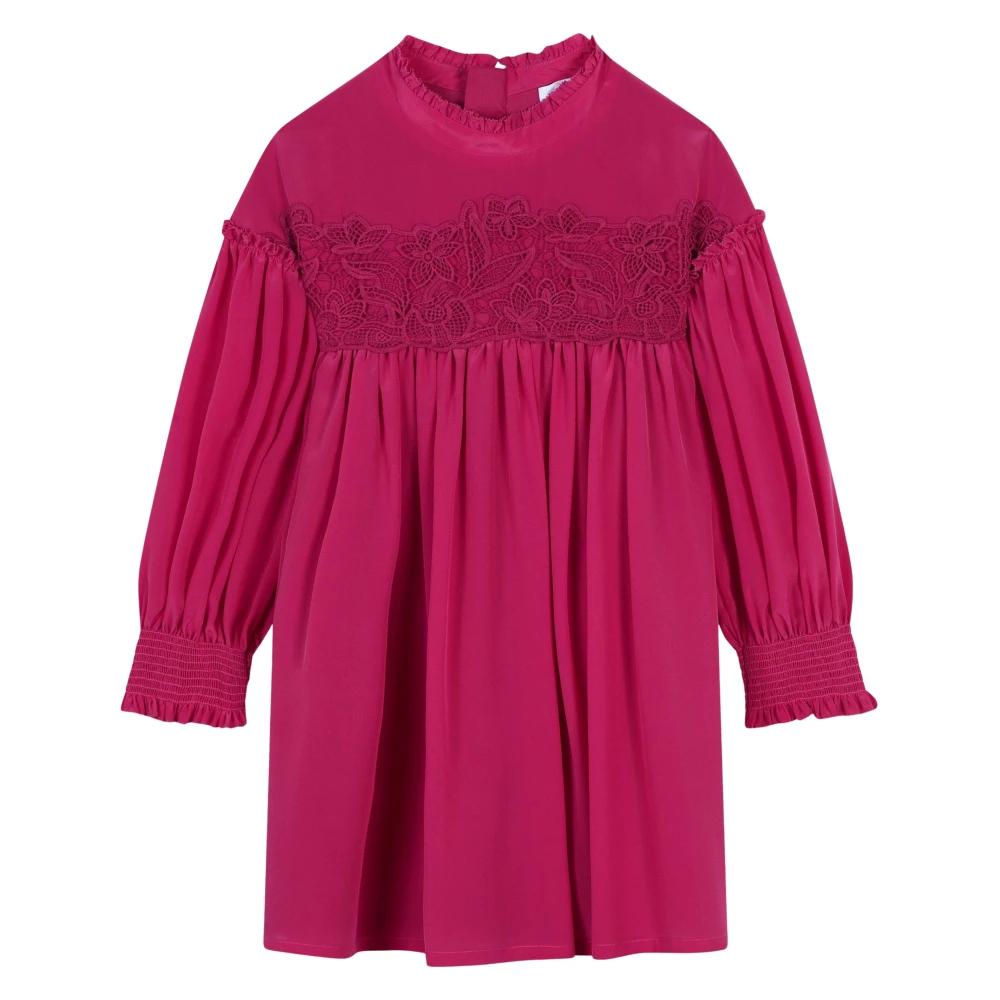 Chloé Women's Fuchsia Ceremony Dress With Lace Detail
