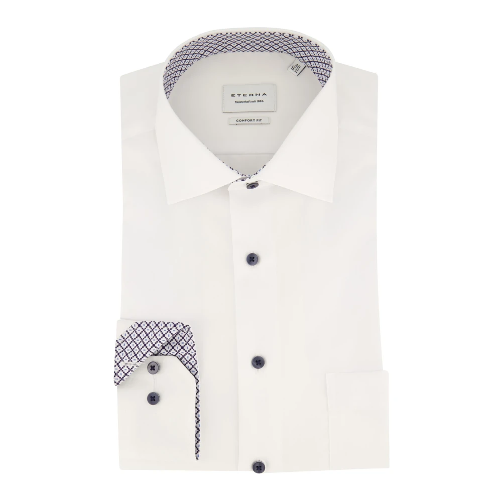 Eterna Wit Business Overhemd Comfort Fit White Heren