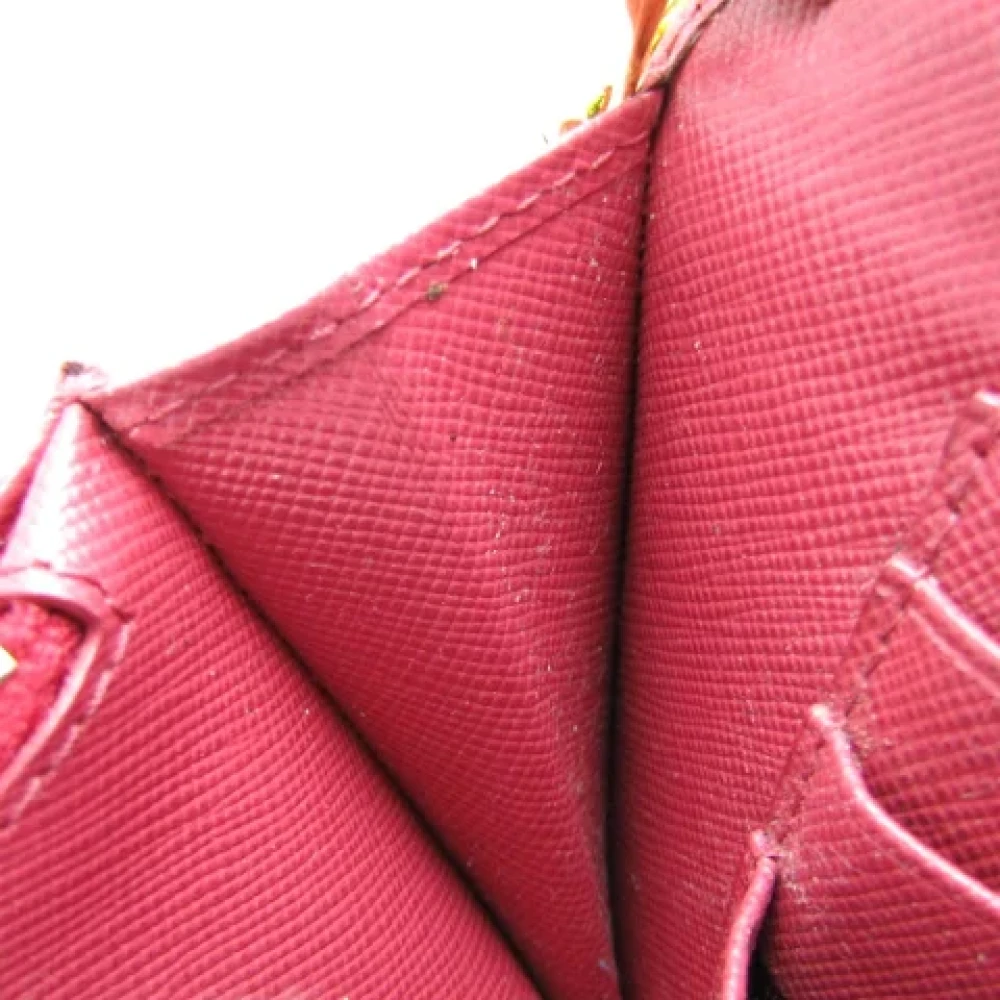 Prada Vintage Pre-owned Leather wallets Red Dames