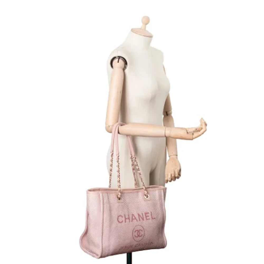 Chanel Vintage Pre-owned Canvas chanel-bags Pink Dames