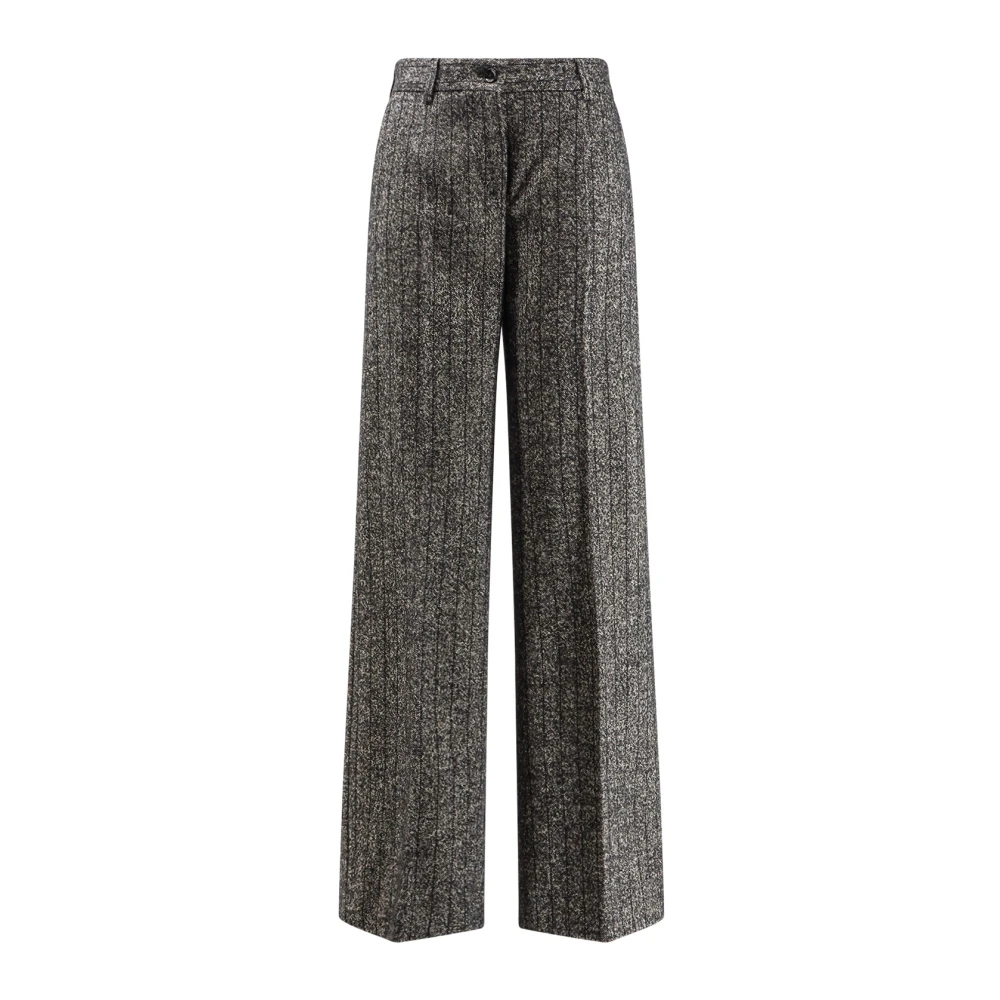 Dolce & Gabbana Women's Wool Trousers With Striped Print