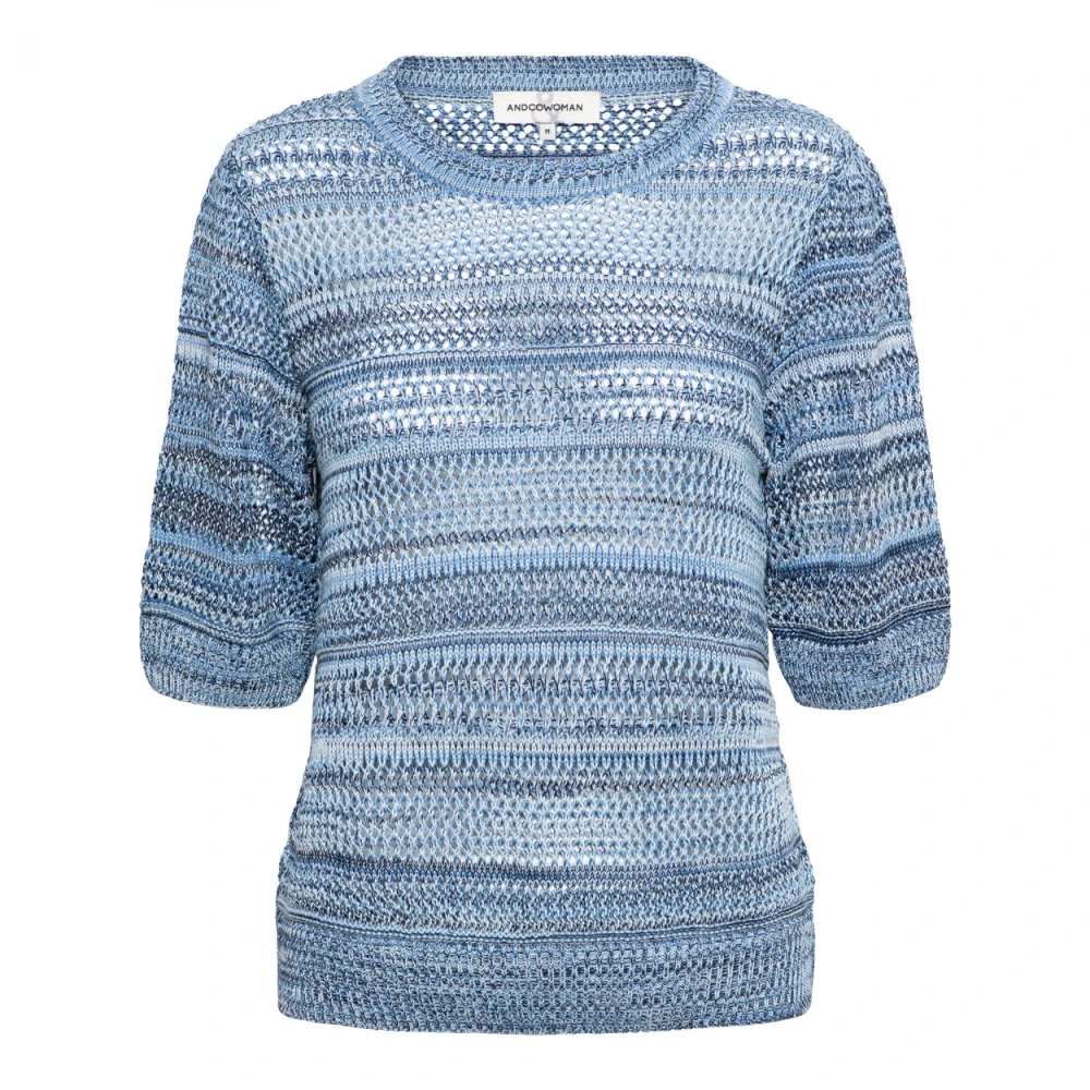 &Co Woman Trui met ronde hals Blue Dames