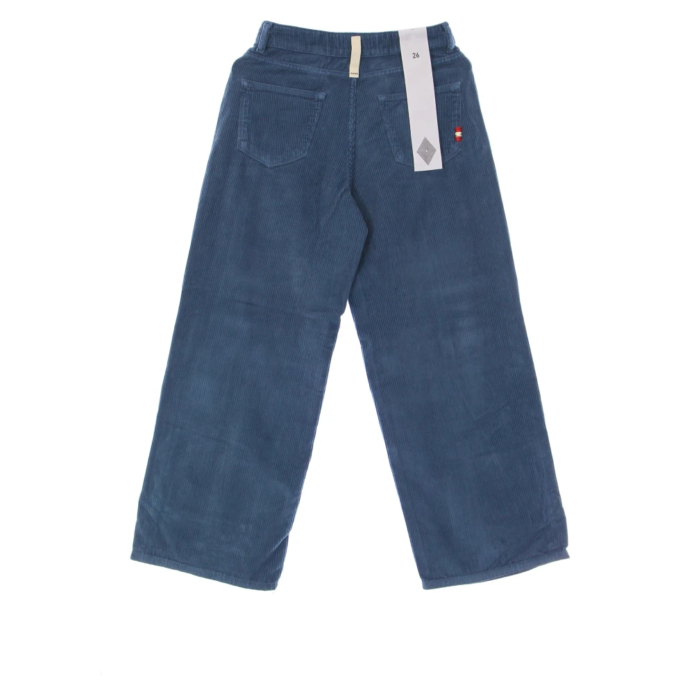 Amish Fluwelen broek met wijde pijpen Blue Dames