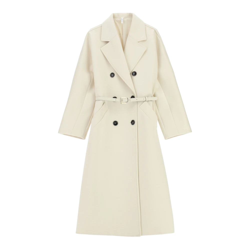 Imperial Women's White Cappotto Doppio Petto