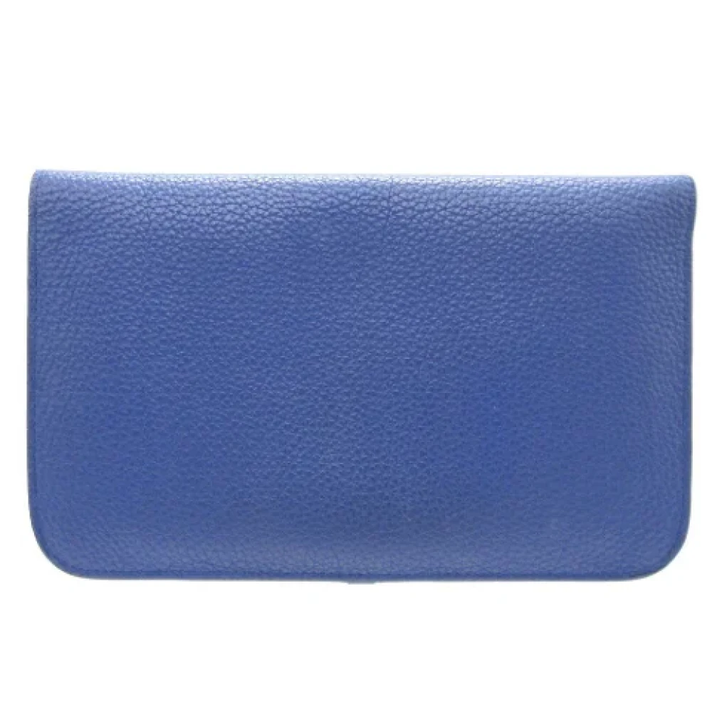 Hermès Vintage Pre-owned Canvas wallets Blue Dames