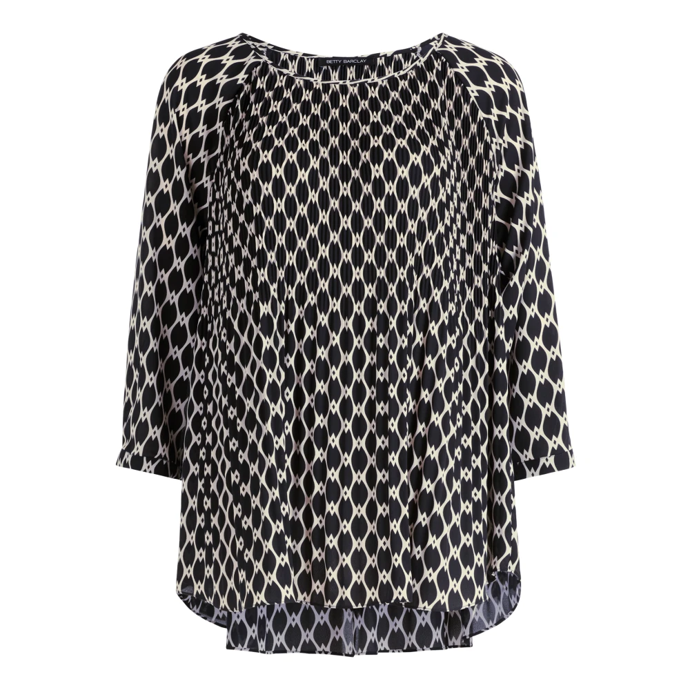 Betty Barclay Geplooide Blouse Black Dames
