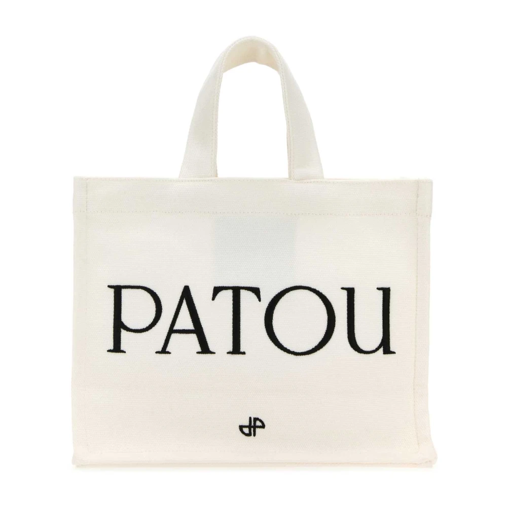 Patou Canvas Tote Shopper White Dames