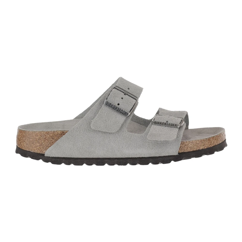 Birkenstock Men's Gray Arizona Suede - Sliders - 7 Uk - Shoes