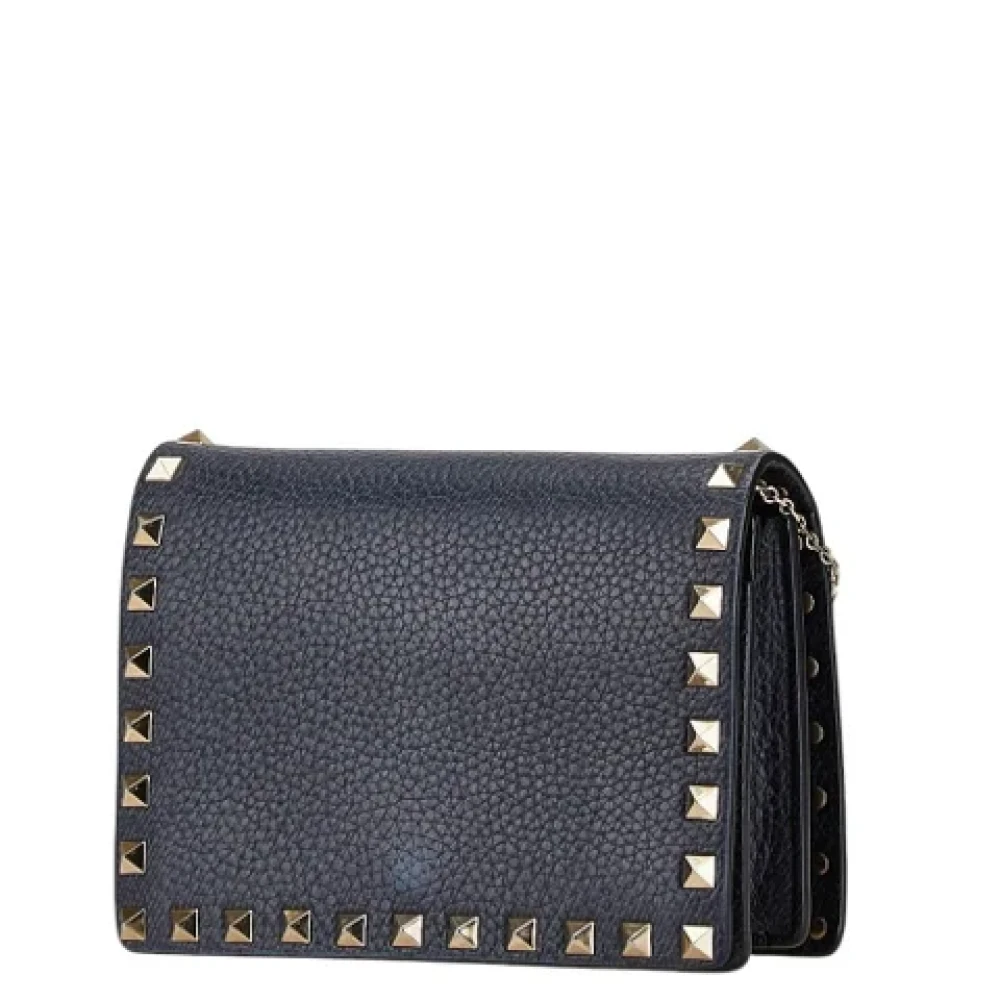Valentino Vintage Pre-owned Leather shoulder-bags Black Dames