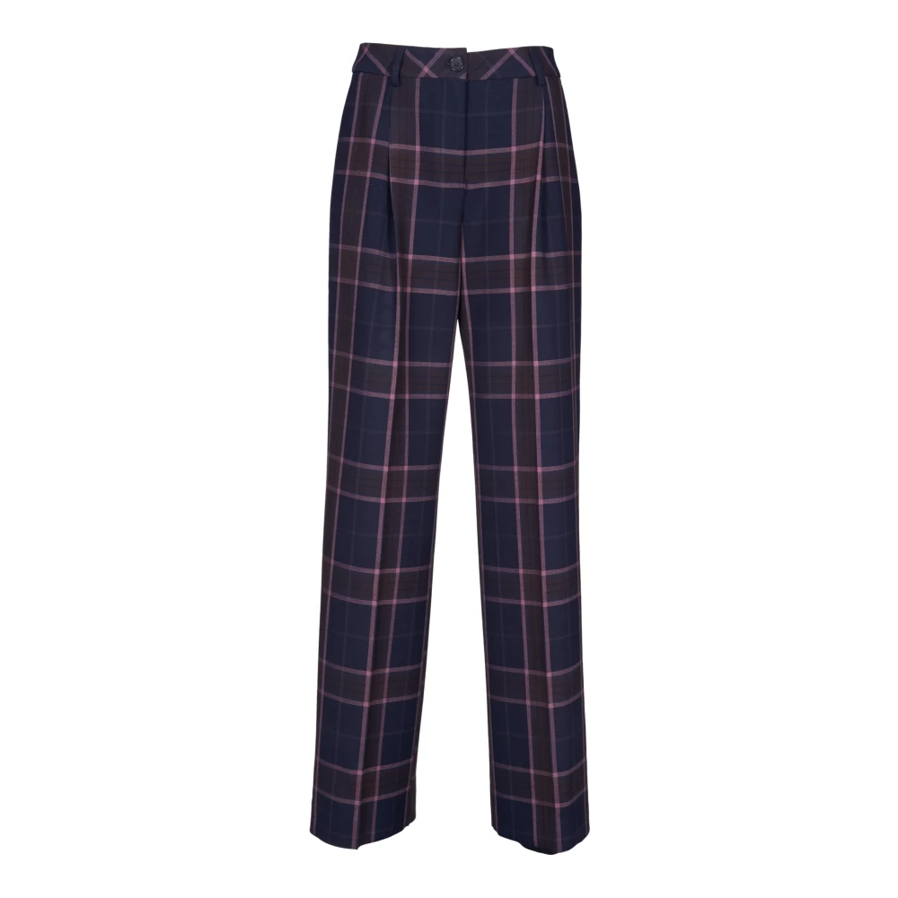 Paul Smith Geruite Wijde Broek Red Dames