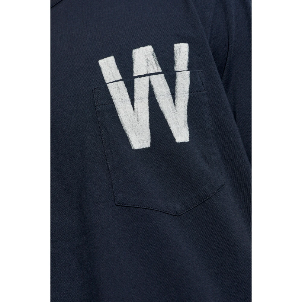 Woolrich Bedrukt T-shirt Blue Heren