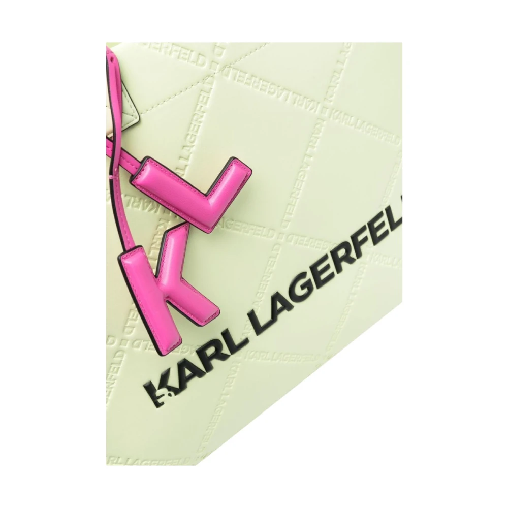 Karl Lagerfeld Geëmbosseerde Tote Tas Green Dames