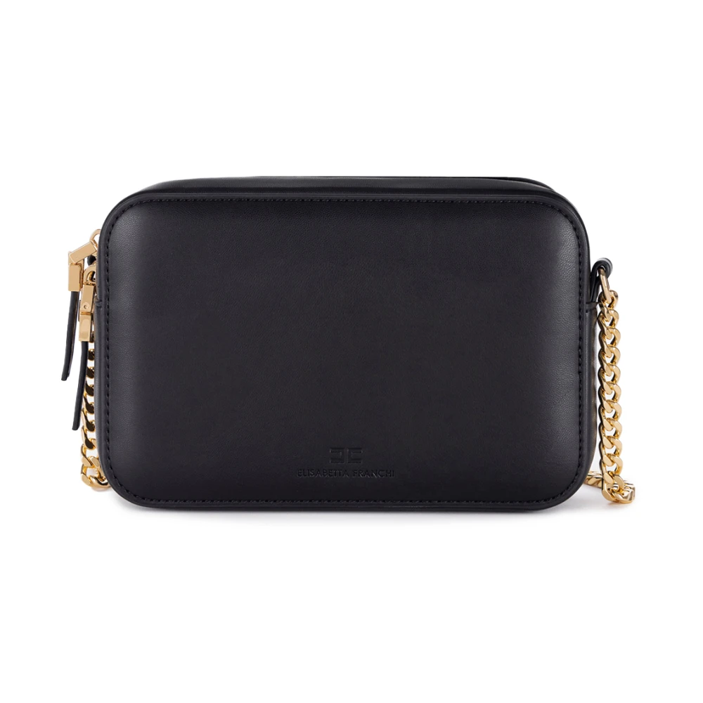 Elisabetta Franchi Zwarte Synthetisch Leren Schoudertas Black Dames