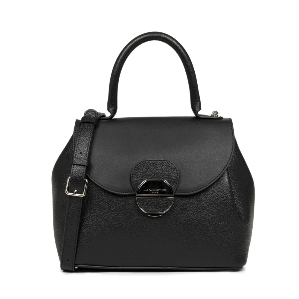 Lancaster Black Handbags, Female, One Size, Flap Handbag With Metal Clasp
