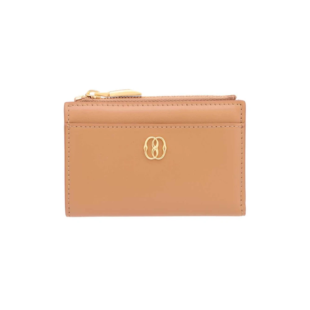 Bally Leren Portemonnee met Drukknoopsluiting Brown Dames