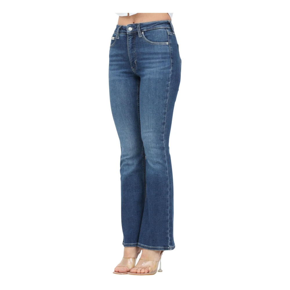 Calvin Klein Jeans Hoge Taille Slim Fit Flare Jeans Blue Dames