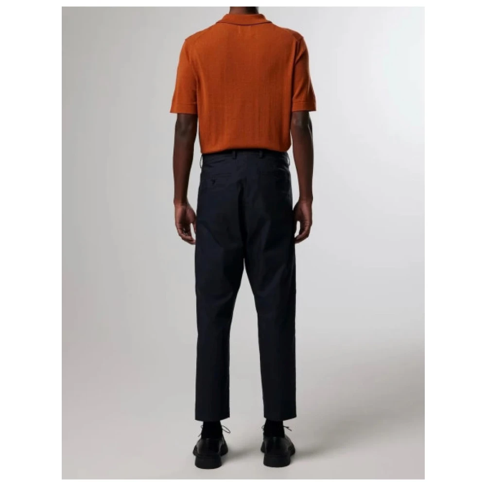Nn07 Lichte katoenmix broek recht model Blue Heren