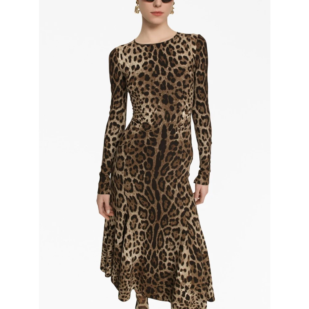 Dolce & Gabbana Elegante Zwarte Jurk Multicolor Dames