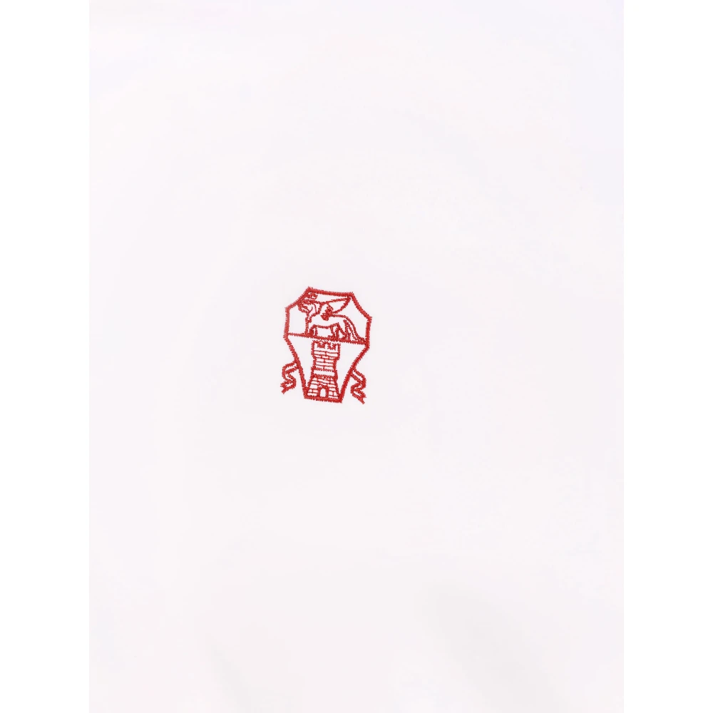BRUNELLO CUCINELLI Nylon gewatteerde jas met logo White Heren