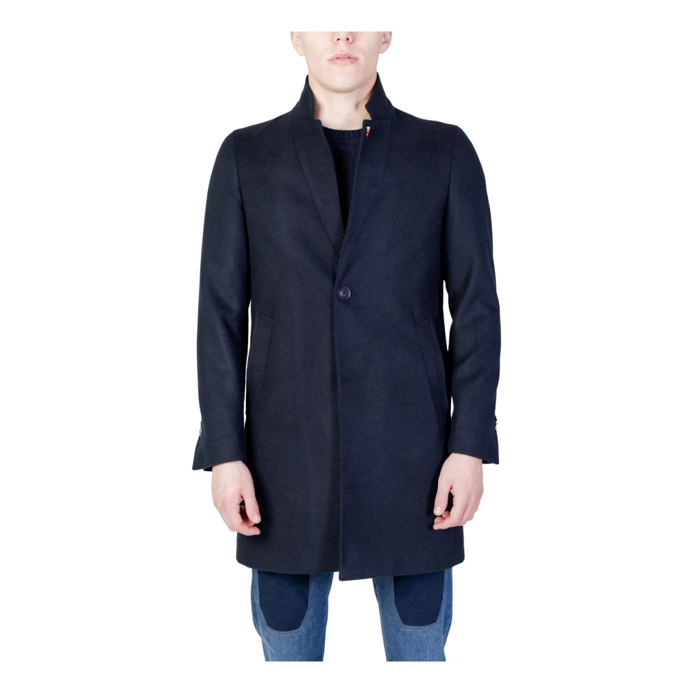 Mulish Blauwe Reverskraag Knoopjas Blue Heren