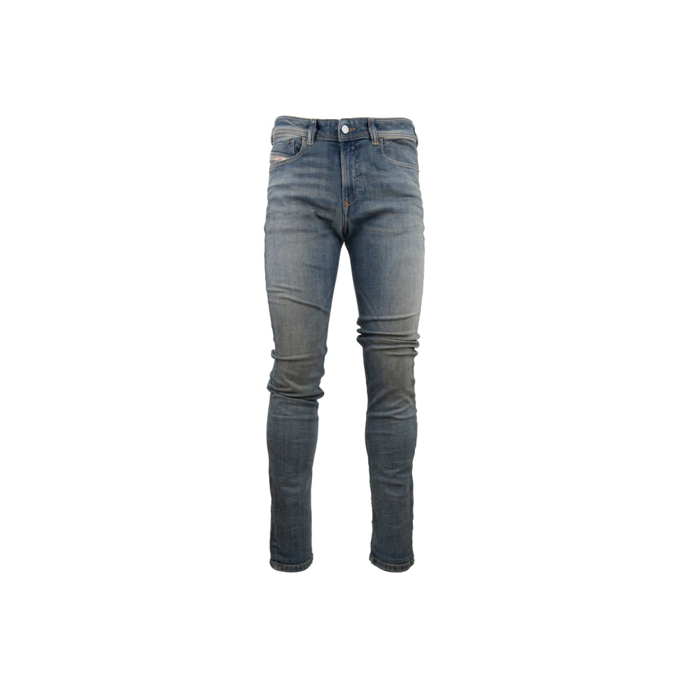 Diesel Heren Rits Knoop Jeans Blue Heren