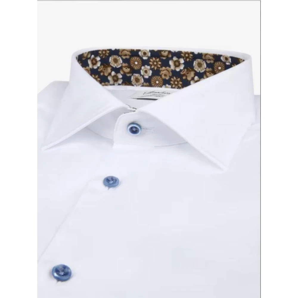 Stenströms Slimline Contrast Manchet Overhemd White Heren