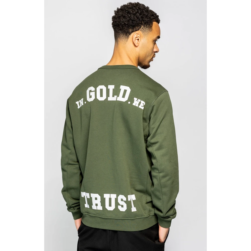In Gold We Trust Bosnachtsweater Green Heren