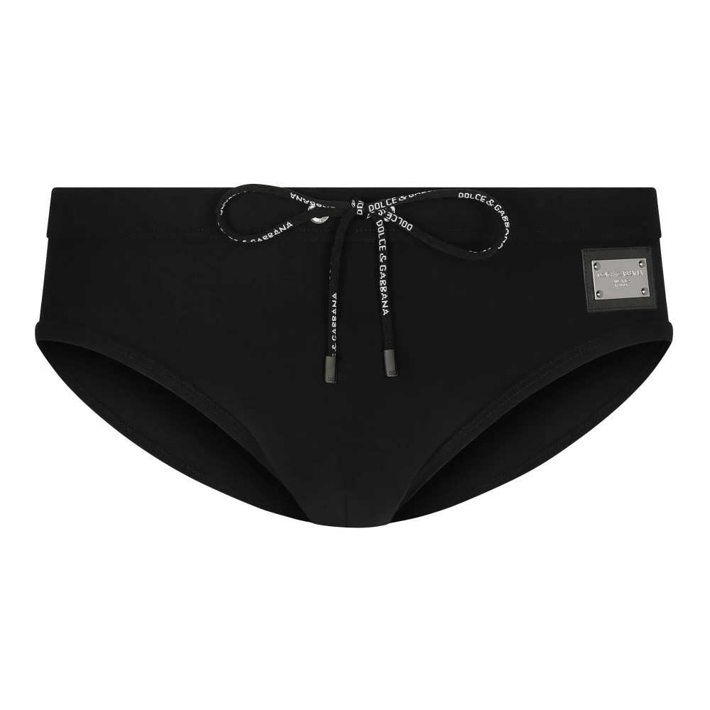 Dolce & Gabbana Men's Black Technical Swim Brief Slip - Beachwear - Xl - Swimwear